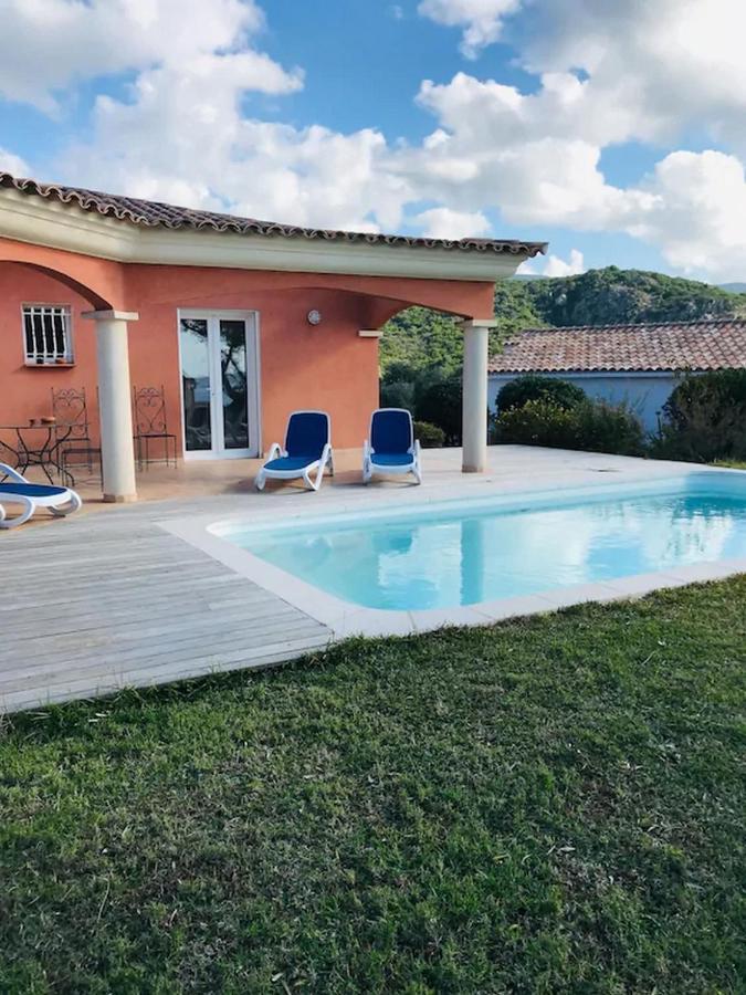 Superbe villa avec piscine vue mer, proche plage Pietrosella Extérieur photo